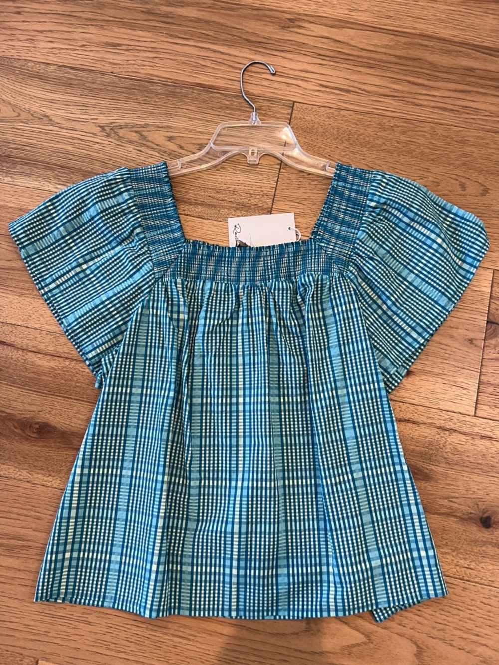 NWT Rails Aqua Plaid Top